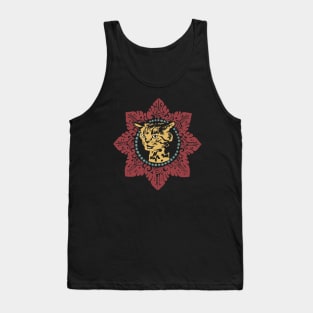 cat. in tribal ethnic tattoo asian  design Tank Top